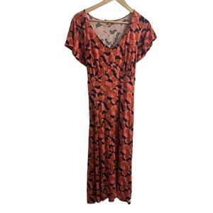 ModCloth Dress Midlength Tie Polka Dot Casual Dress Summer Red Plus Size 1X